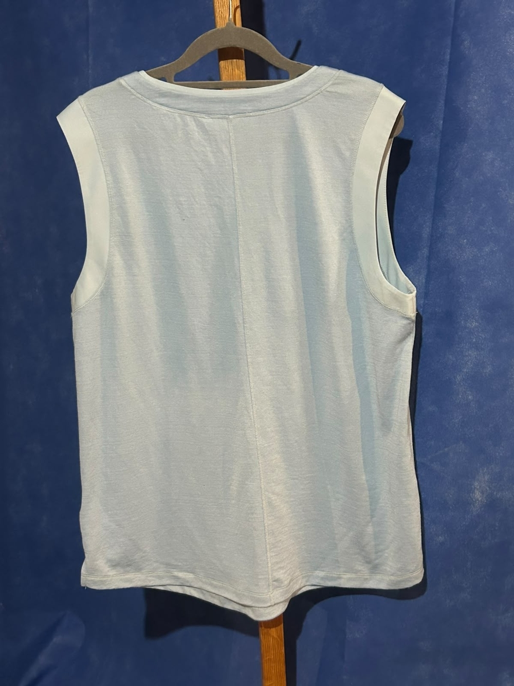 Figs Pale Blue Sleeveless Tank Top